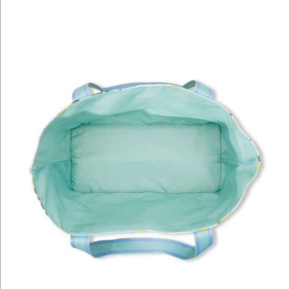 New! Victoria’s Secret Beach Tote With Zippered Insulated Cooler Lemon Design - Picture 6 of 10